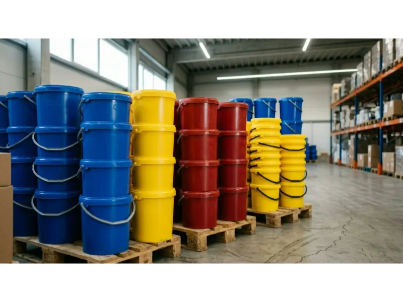 ヨーロッパ向けのプレミアムプラスチックペール型メーカー: 100% PCR 対応でエネルギー効率が高い